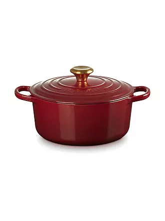 LE CREUSET | Cocotte ronde "Signature" 24cm/4,2l (Noir) | dunkelrot